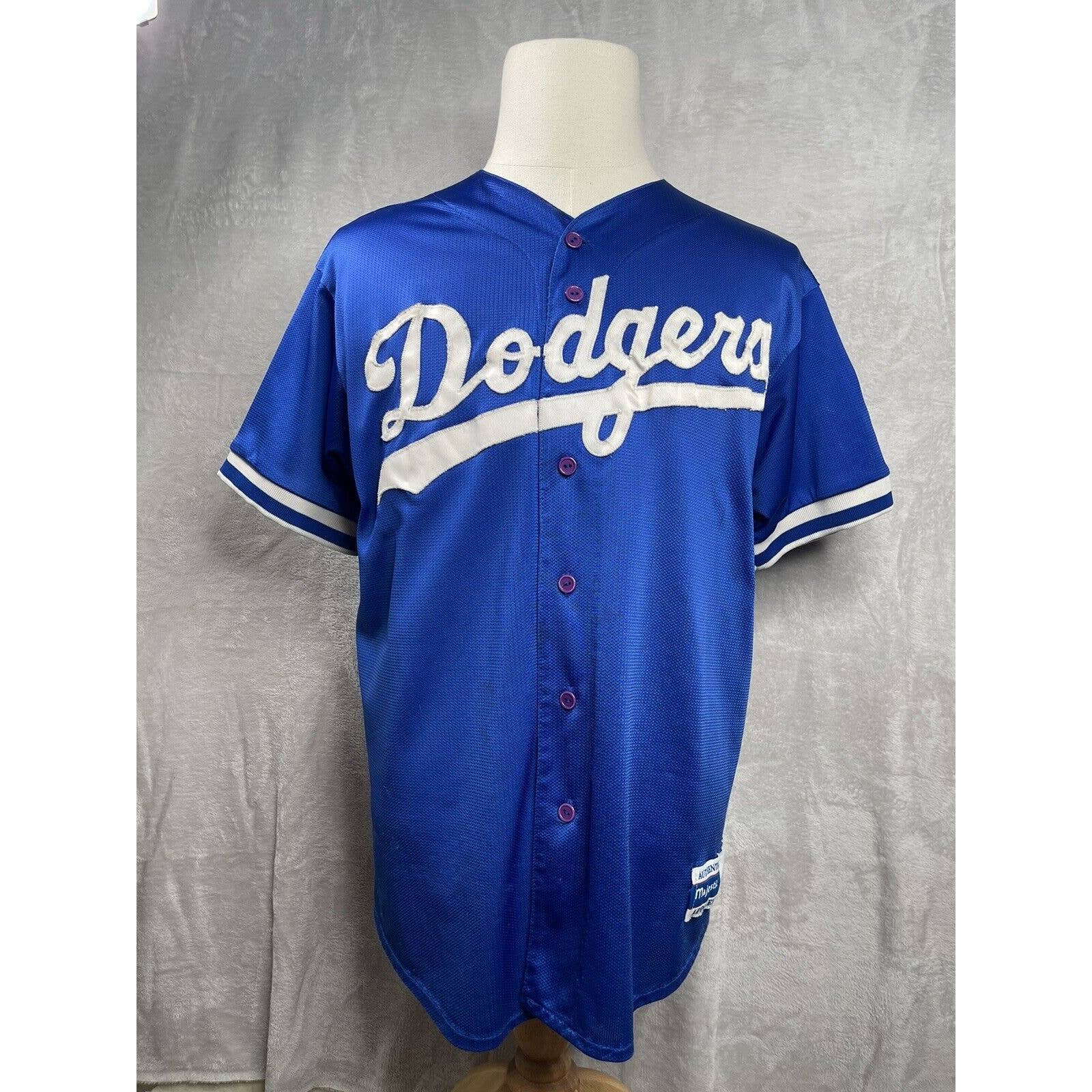 Vintage La Dodgers Jersey Men's Xl Blue Majestic Diamond Collection 90's Usa Vtg